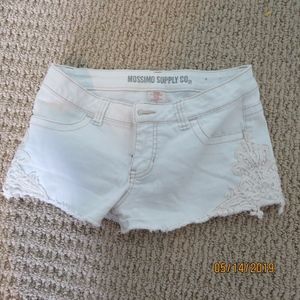 White Jean Shorts